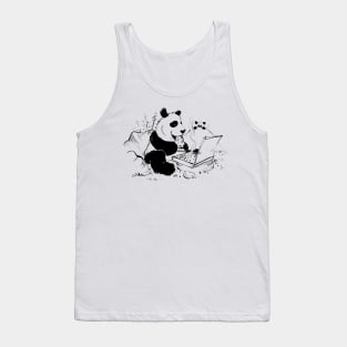 Pizza eating Panda Tank Top